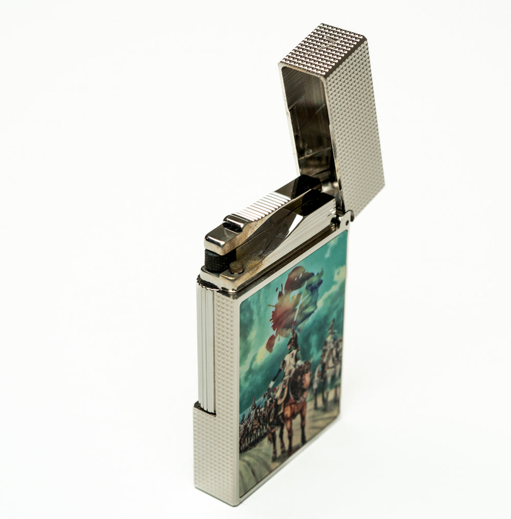 luxury cigar lighter from El Septimo and ST Dupont made from brass featuring Napoleon Bonaparte