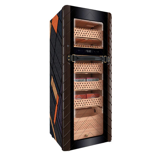 Afidano cigar humidors with Spanish Cedar and are equipped with an original HPR temperature and humidity constant system to give your cigar a relaxed and comfortable space for fermentation.