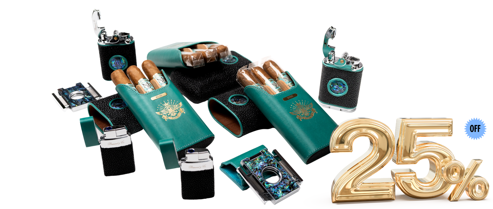 25% Off Cigar Inc. Abalone Collection: Luxury Cigar Accessories on Sale