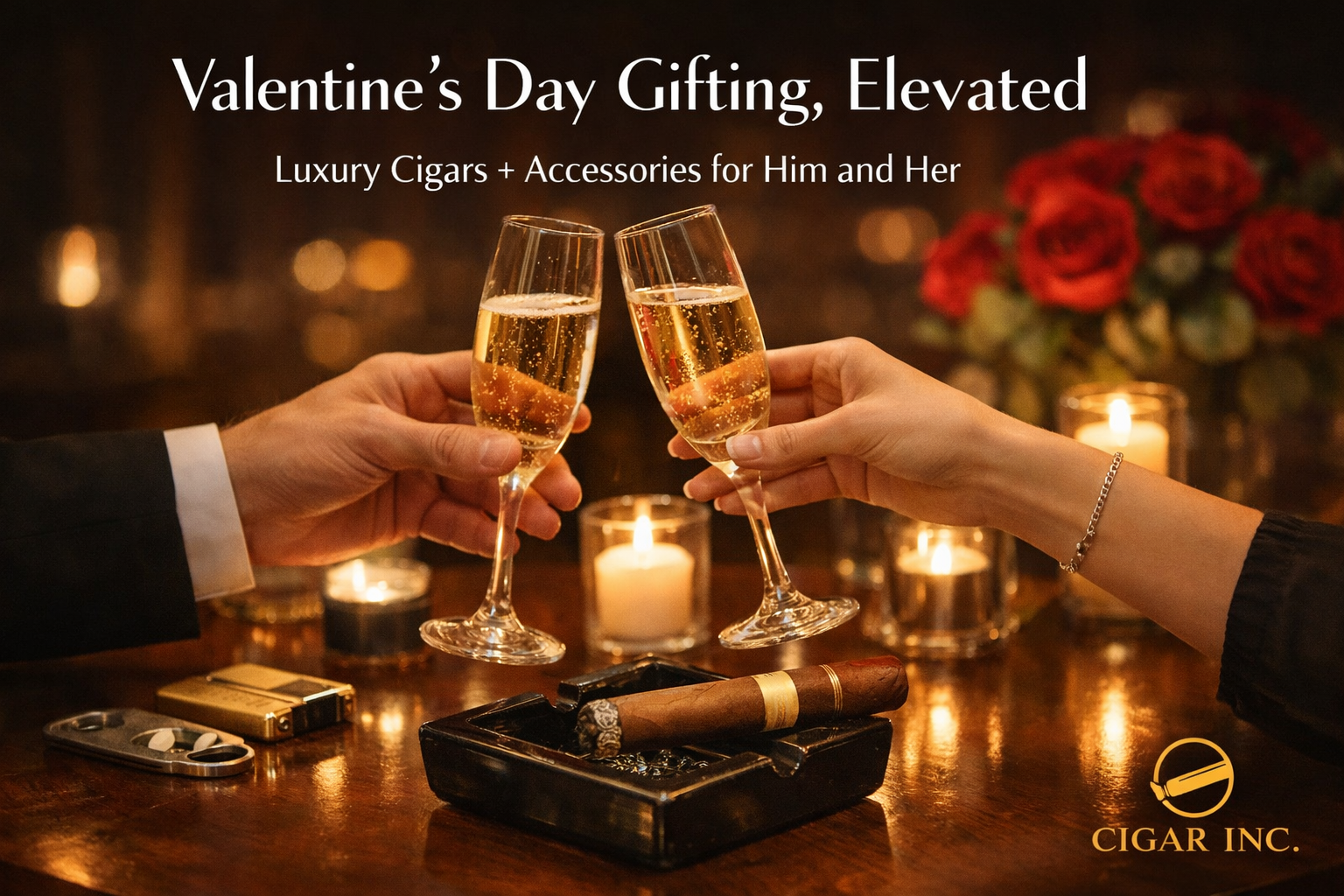 Valentine’s Day is the perfect time to gift premium cigars and luxury cigar accessories for him and her