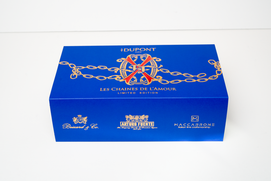 Brizard & Co. × S.T. Dupont × Fuente Fuente × Maccarrone - OpusX - Les Chaînes de l'Amour Marquetry Lighter (Limited Edition) - Blue