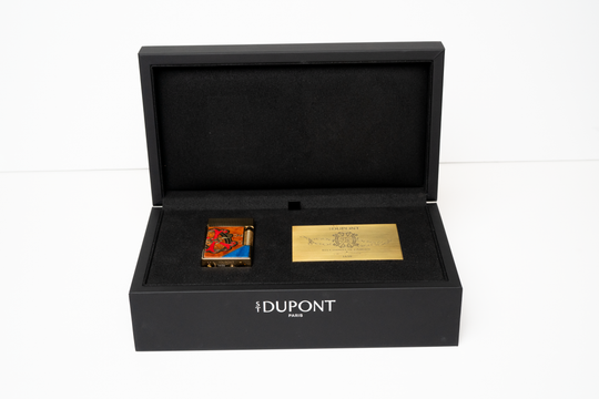 Brizard & Co. × S.T. Dupont × Fuente Fuente × Maccarrone - OpusX - Les Chaînes de l'Amour Marquetry Lighter (Limited Edition) - Blue