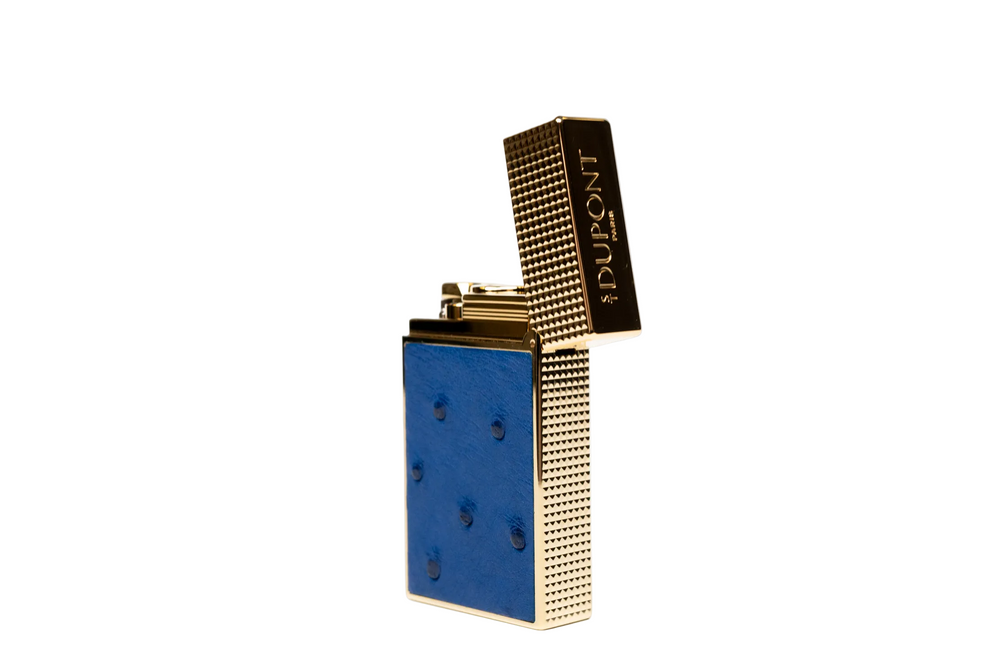 Brizard & Co. × S.T. Dupont × Fuente Fuente × Maccarrone - OpusX - Les Chaînes de l'Amour Marquetry Lighter (Limited Edition) - Blue