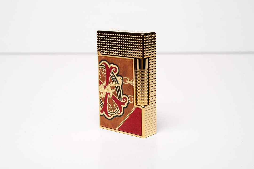 Brizard & Co. × S.T. Dupont × Fuente Fuente × Maccarrone - OpusX - Les Chaînes de l'Amour Marquetry Lighter (Limited Edition) - Red
