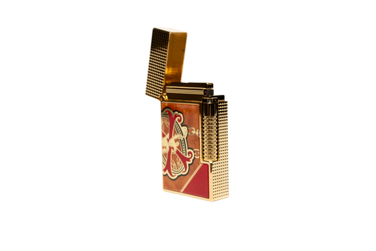 Brizard & Co. × S.T. Dupont × Fuente Fuente × Maccarrone - OpusX - Les Chaînes de l'Amour Marquetry Lighter (Limited Edition) - Red