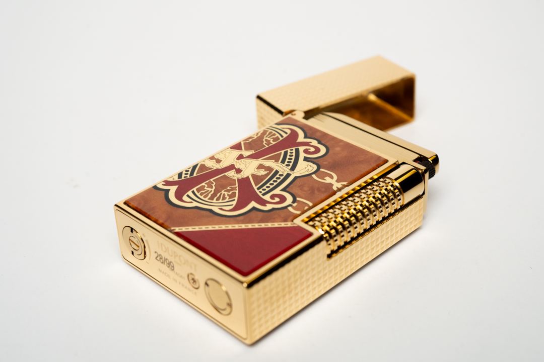 Brizard & Co. × S.T. Dupont × Fuente Fuente × Maccarrone - OpusX - Les Chaînes de l'Amour Marquetry Lighter (Limited Edition) - Red