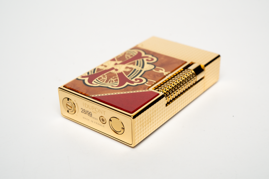 Brizard & Co. × S.T. Dupont × Fuente Fuente × Maccarrone - OpusX - Les Chaînes de l'Amour Marquetry Lighter (Limited Edition) - Red