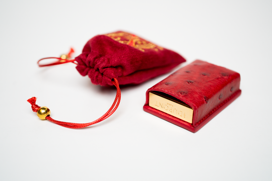 Brizard & Co. × S.T. Dupont × Fuente Fuente × Maccarrone - OpusX - Les Chaînes de l'Amour Marquetry Lighter (Limited Edition) - Red