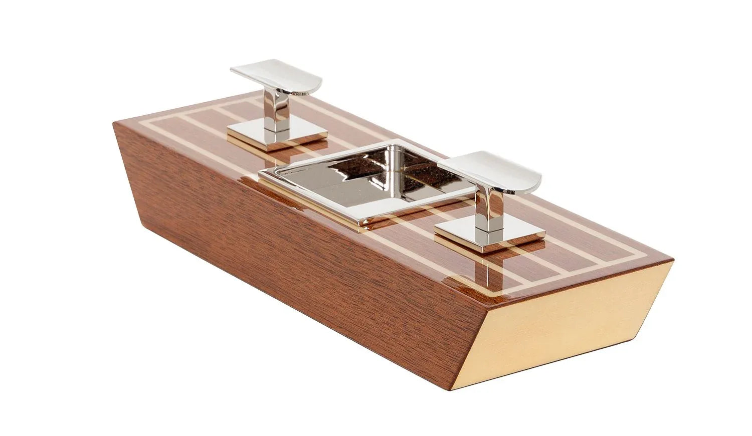 Maccarrone® Dolcevita Double Ashtray (Palladium plating) - Cigar Inc