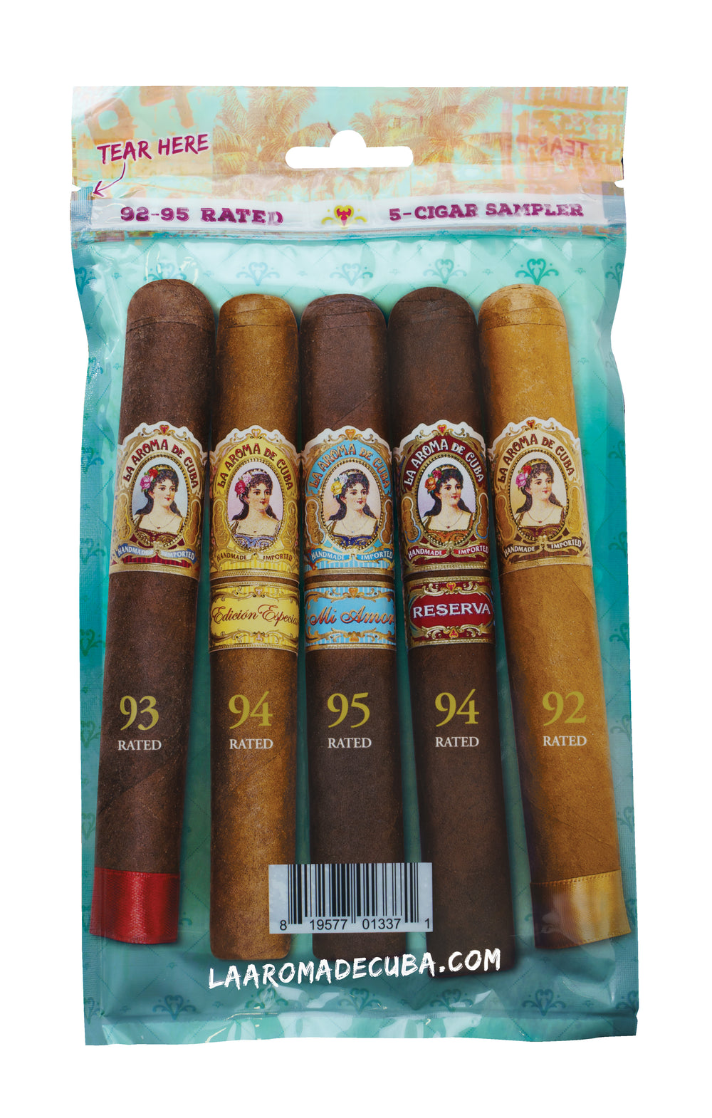 La Aroma de Cuba '92-95 Rated' Fresh Pack back - Cigar Inc