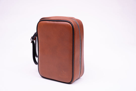Havana Traveler Whisky & Black w/ Flask (Leather), Brizard and Co luxury cigar accessory at Cigar Inc. Los Angeles