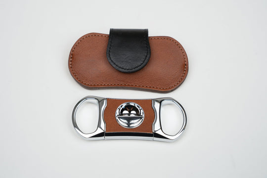V Cutter Whisky Calf Leather & Black (Leather), Brizard and Co luxury cigar accessory at Cigar Inc. Los Angeles