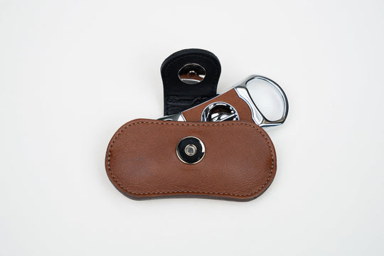V Cutter Whisky Calf Leather & Black (Leather), Brizard and Co luxury cigar accessory at Cigar Inc. Los Angeles