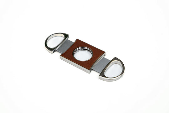 Double Guillotine II Whisky Calf Leather & Black (Leather), Brizard and Co luxury cigar accessory at Cigar Inc. Los Angeles