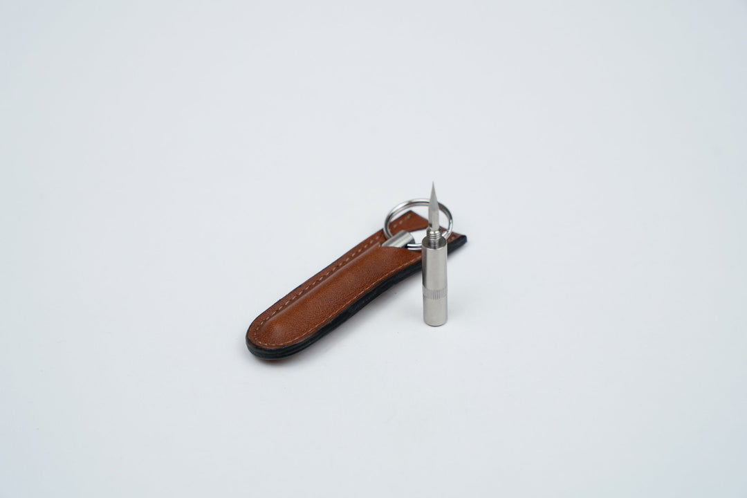 Trilogy "Spear" Cutter Whisky Calf Leather & Black (Leather), Brizard and Co luxury cigar accessory at Cigar Inc. Los Angeles