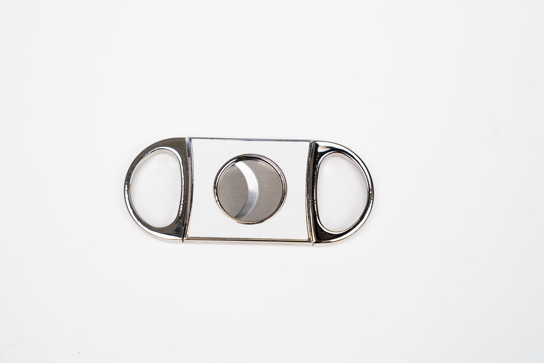 Double Guillotine II Whisky Calf Leather & White (Leather), Brizard and Co luxury cigar accessory at Cigar Inc. Los Angeles