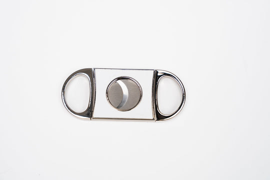 Double Guillotine II Whisky Calf Leather & White (Leather), Brizard and Co luxury cigar accessory at Cigar Inc. Los Angeles