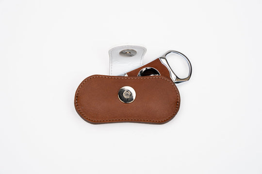 V Cutter Whisky Calf Leather & White w/Pouch (Leather), Brizard and Co luxury cigar accessory at Cigar Inc. Los Angeles