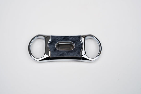 V Cutter Genuine Ostrich Bruciato Denim w/Pouch (Ostrich), Brizard and Co luxury cigar accessory at Cigar Inc. Los Angeles