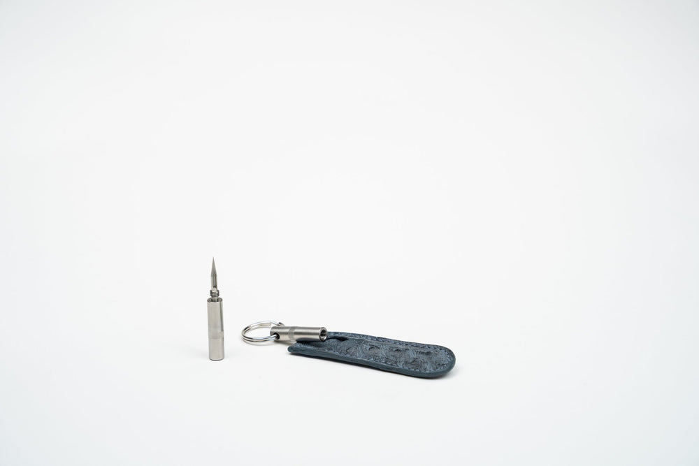 Trilogy "Spear" Cutter Genuine Ostrich Bruciato Denim (Ostrich), Brizard and Co luxury cigar accessory at Cigar Inc. Los Angeles