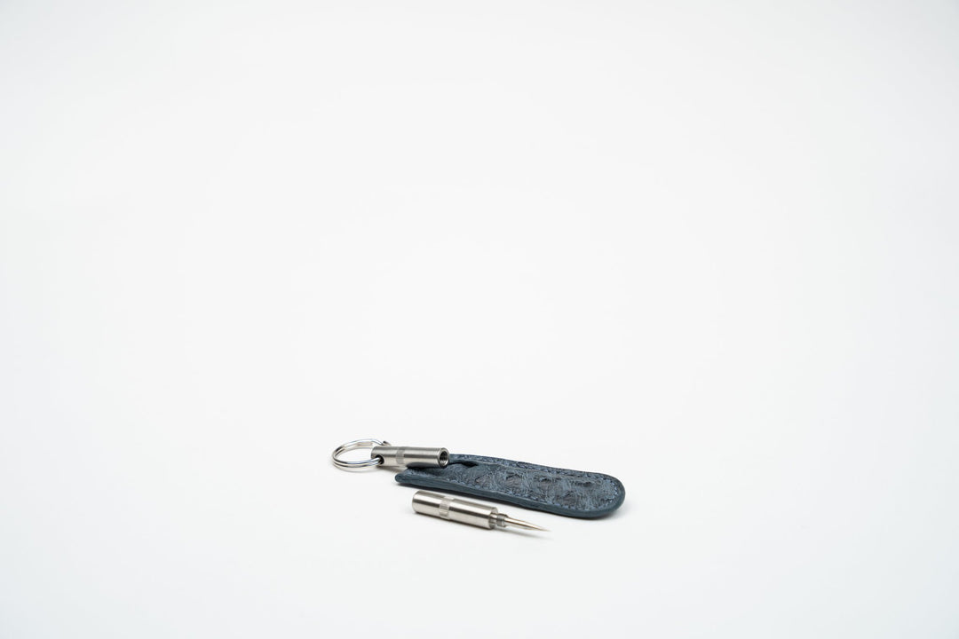 Trilogy "Spear" Cutter Genuine Ostrich Bruciato Denim (Ostrich), Brizard and Co luxury cigar accessory at Cigar Inc. Los Angeles