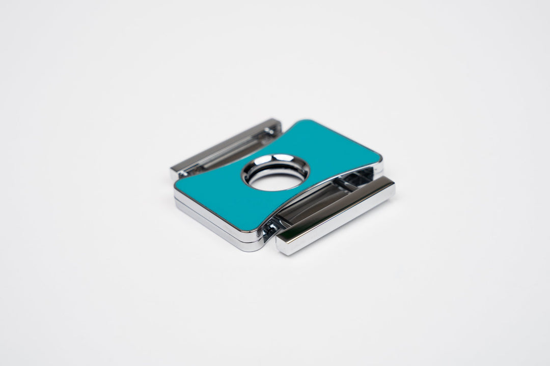 Elite series II Cutter Positano (Turquoise & African Mahogany) w/Pouch (Leather, Exotic Wood), Brizard and Co luxury cigar accessory at Cigar Inc. Los Angeles