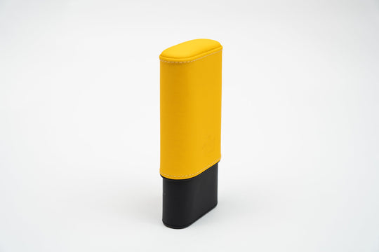 The "Show Band" 3 Cigar Case - Racing Black & Yellow, Brizard and Co luxury cigar accessory at Cigar Inc. Los Angeles