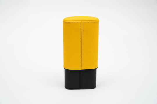 The "Show Band" 3 Cigar Case - Racing Black & Yellow, Brizard and Co luxury cigar accessory at Cigar Inc. Los Angeles
