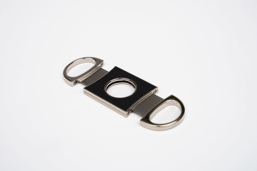 Double Guillotine II Cutter Racing Black & Yellow w/ Pouch (Leather), Brizard and Co luxury cigar accessory at Cigar Inc. Los Angeles