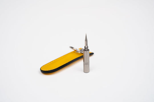 Trilogy "Spear" Cutter Racing Black & Yellow (Leather), Brizard and Co luxury cigar accessory at Cigar Inc. Los Angeles