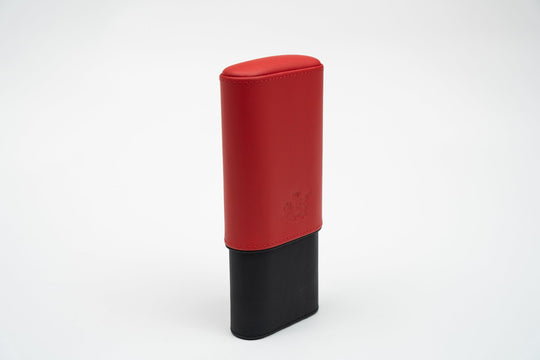 The "Show Band" 3 Cigar Case (Gordo) - Racing Black & Red, Brizard and Co luxury cigar accessory at Cigar Inc. Los Angeles