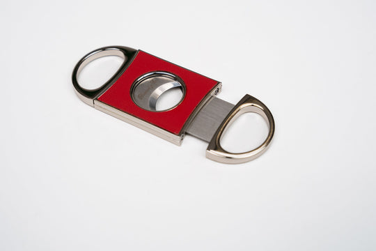 Double Guillotine II Racing Black & Red w/ Pouch (Leather), Brizard and Co luxury cigar accessory at Cigar Inc. Los Angeles