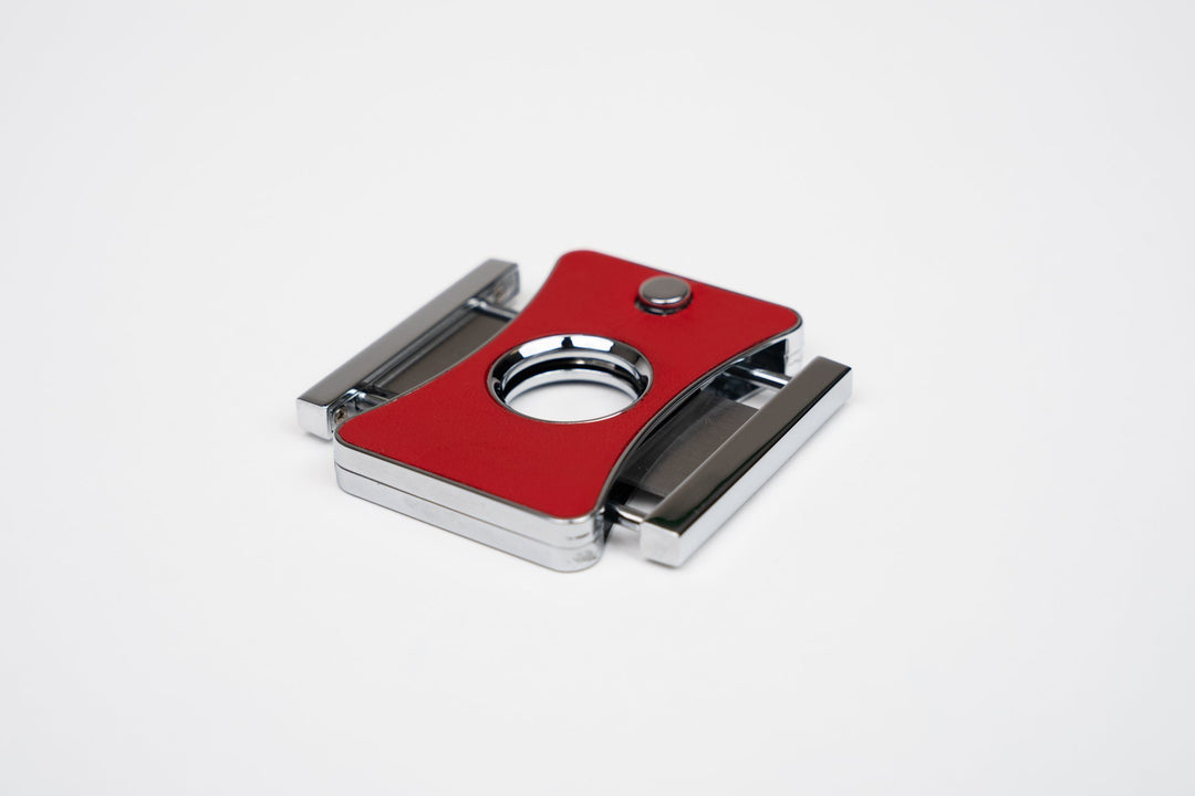 Elite Cutter II Racing Black & Red with Pouch (Leather), Brizard and Co luxury cigar accessory at Cigar Inc. Los Angeles