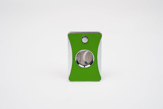 Elite Cutter II Racing Black & Lime Green with Pouch (Leather), Brizard and Co luxury cigar accessory at Cigar Inc. Los Angeles