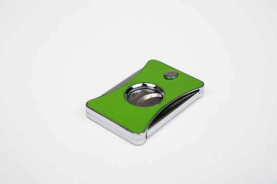 Elite Cutter II Racing Black & Lime Green with Pouch (Leather), Brizard and Co luxury cigar accessory at Cigar Inc. Los Angeles