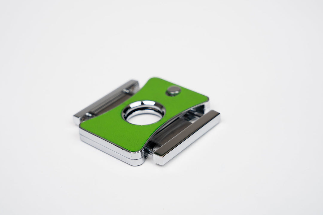 Elite Cutter II Racing Black & Lime Green with Pouch (Leather), Brizard and Co luxury cigar accessory at Cigar Inc. Los Angeles