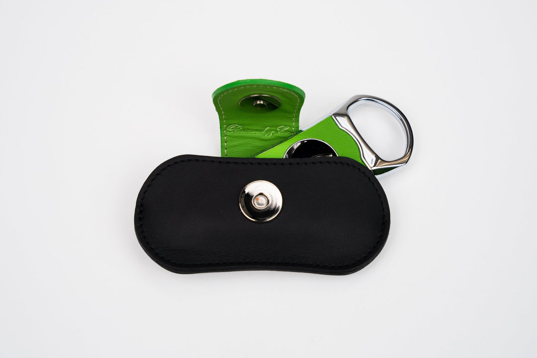 V Cutter Racing Black & Lime Green w/Pouch (Leather), Brizard and Co luxury cigar accessory at Cigar Inc. Los Angeles