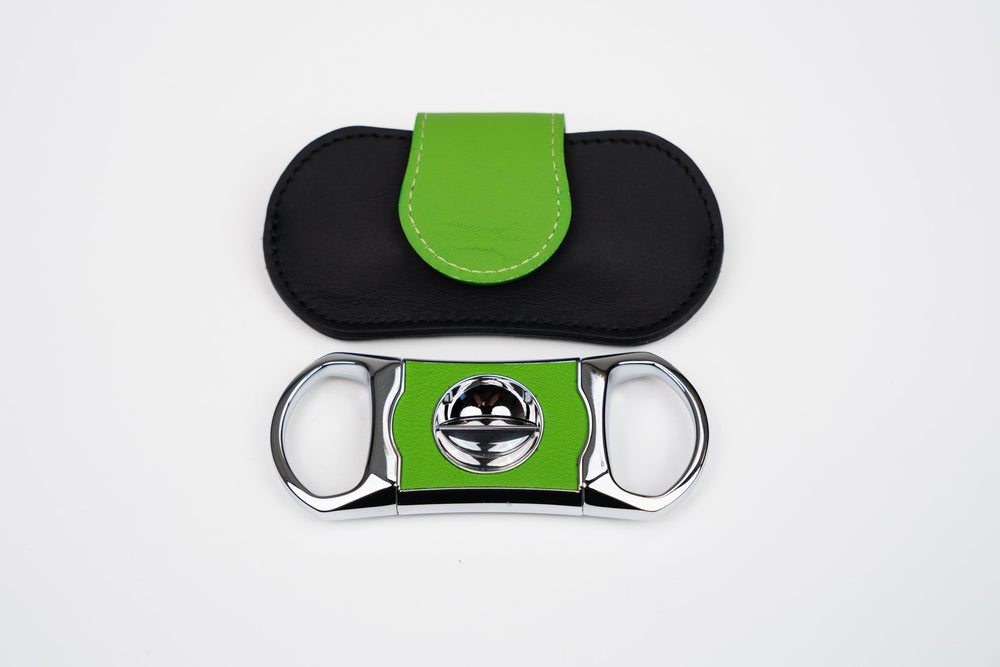 V Cutter Racing Black & Lime Green w/Pouch (Leather), Brizard and Co luxury cigar accessory at Cigar Inc. Los Angeles