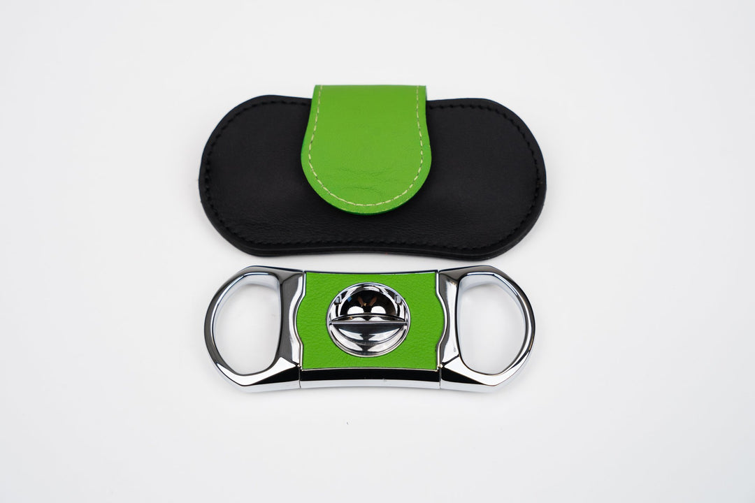 V Cutter Racing Black & Lime Green w/Pouch (Leather), Brizard and Co luxury cigar accessory at Cigar Inc. Los Angeles