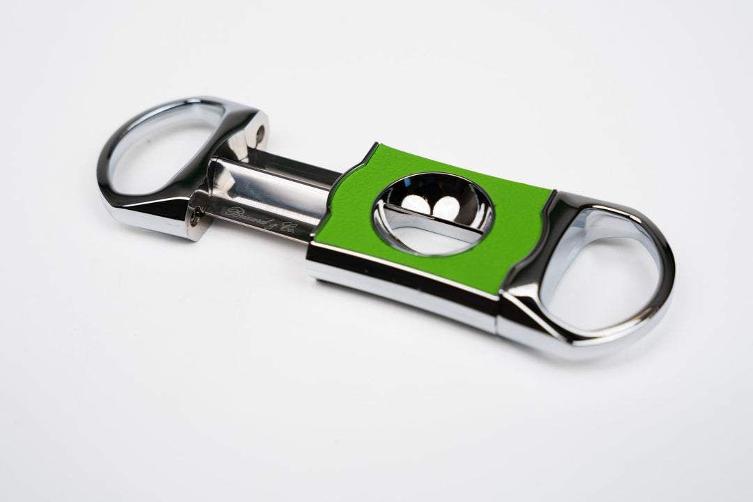 V Cutter Racing Black & Lime Green w/Pouch (Leather), Brizard and Co luxury cigar accessory at Cigar Inc. Los Angeles