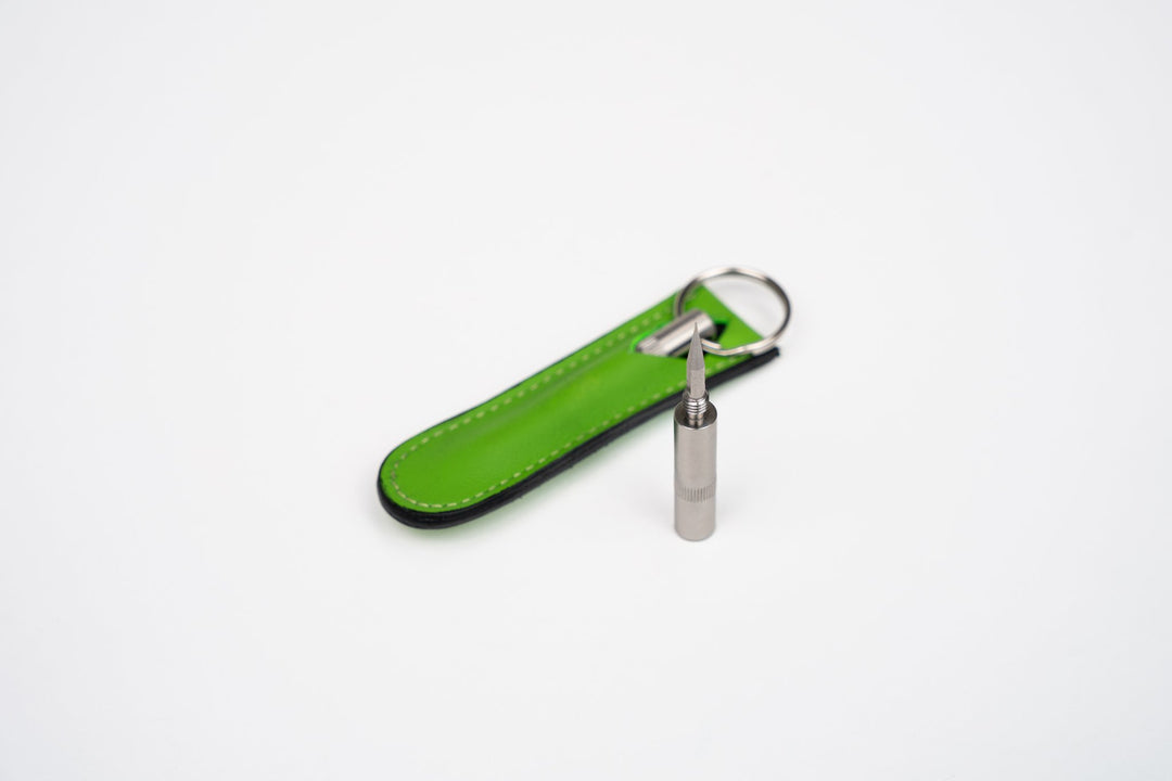 Trilogy "Spear" Cutter Racing Black & Lime Green (Leather), Brizard and Co luxury cigar accessory at Cigar Inc. Los Angeles