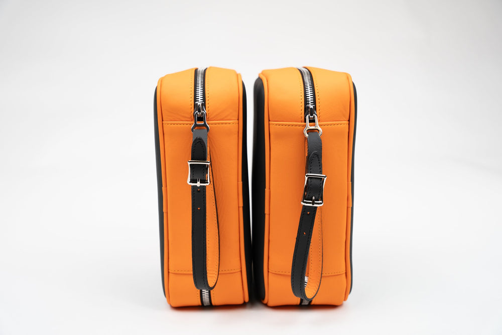 Havana Traveler Racing Black & Orange (Leather), Brizard and Co luxury cigar accessory at Cigar Inc. Los Angeles