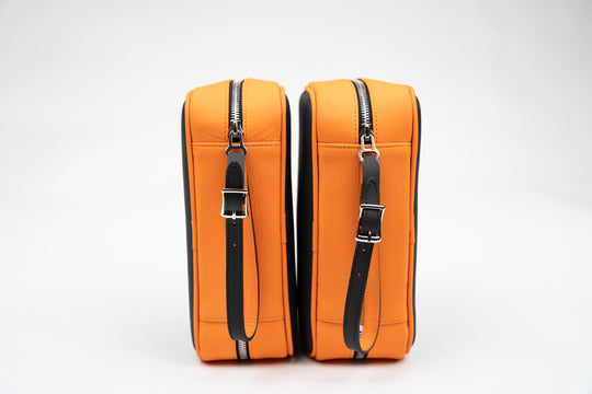 Havana Traveler Racing Black & Orange (Leather), Brizard and Co luxury cigar accessory at Cigar Inc. Los Angeles