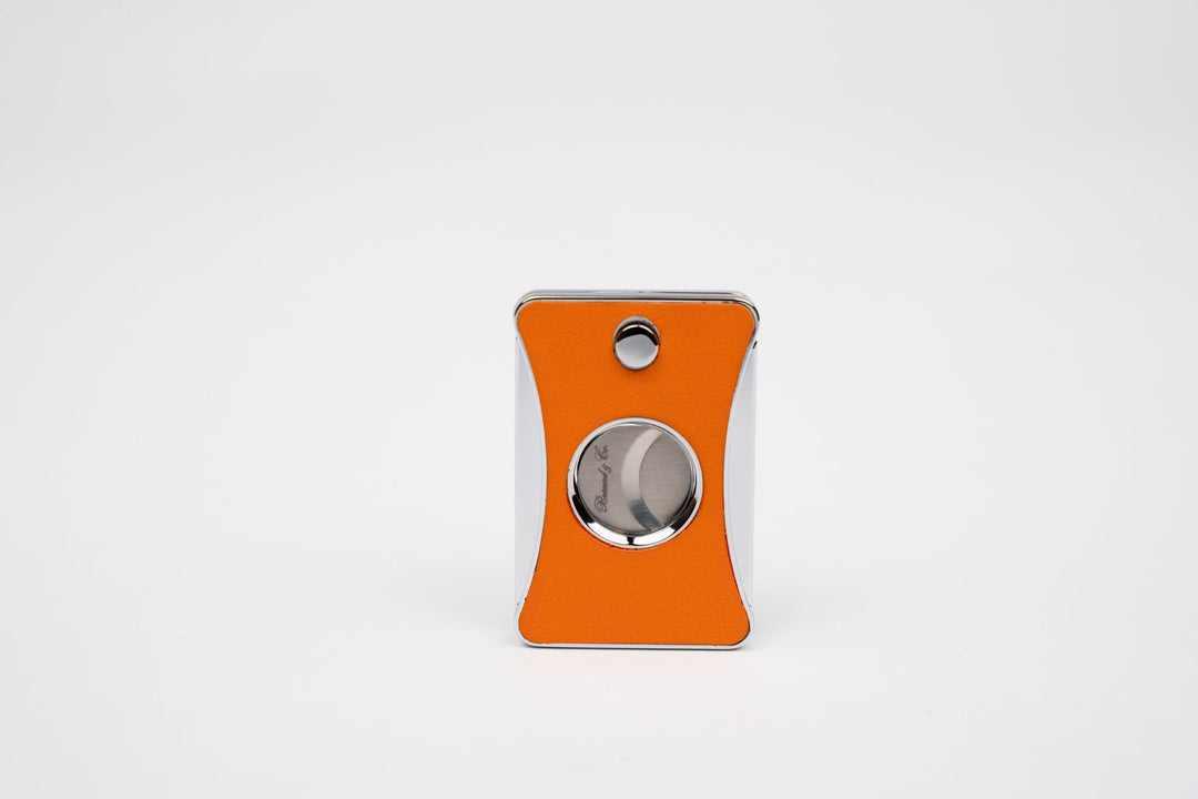 Elite II Cutter Racing Black & Orange w/Pouch (Leather), Brizard and Co luxury cigar accessory at Cigar Inc. Los Angeles