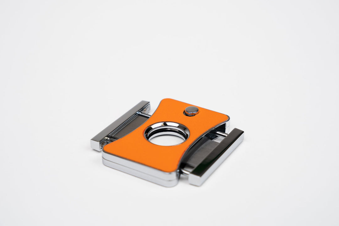 Elite II Cutter Racing Black & Orange w/Pouch (Leather), Brizard and Co luxury cigar accessory at Cigar Inc. Los Angeles