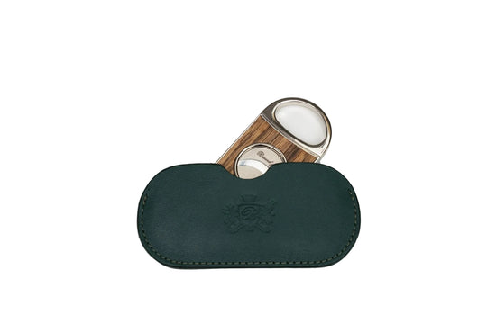 Double Guillotine II Augusta Green (Leather), Brizard and Co luxury cigar accessory at Cigar Inc. Los Angeles
