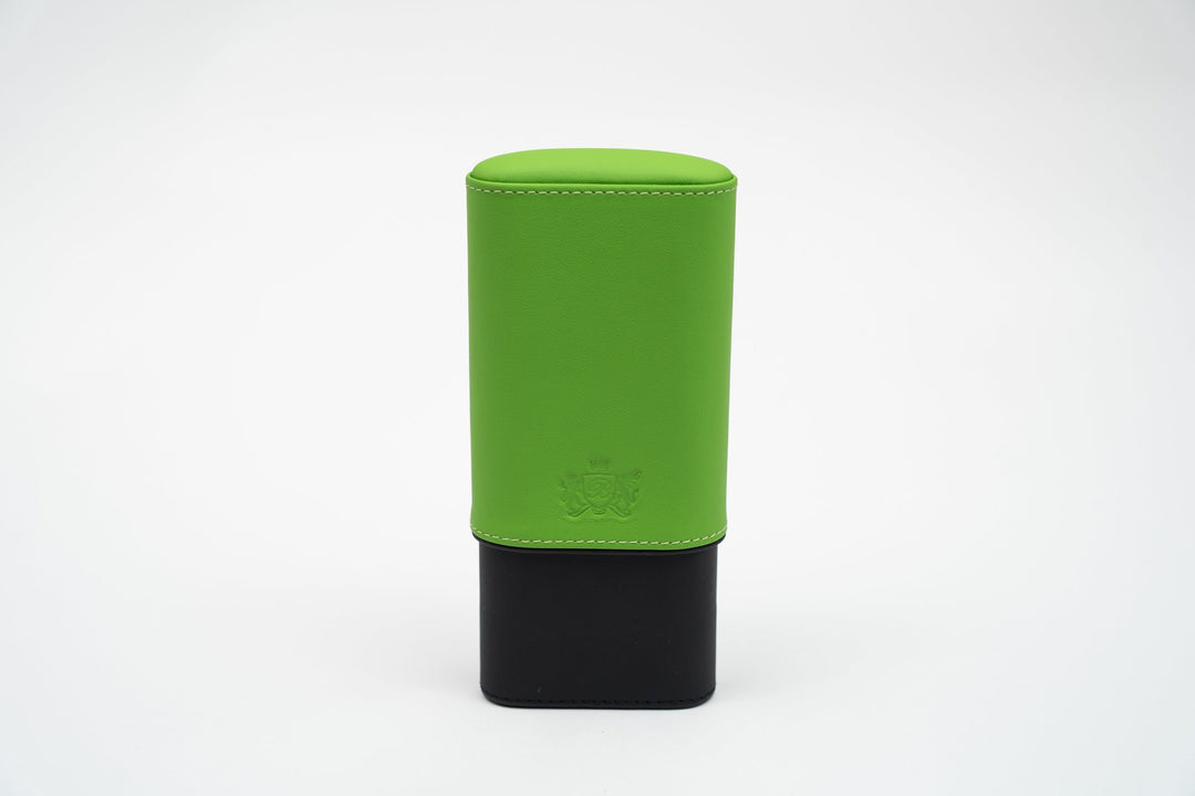 The "Show Band" 3 Cigar Case - Racing Black & Lime Green, Brizard and Co luxury cigar accessory at Cigar Inc. Los Angeles