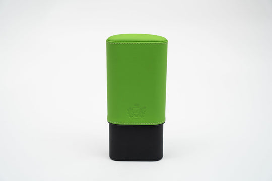 The "Show Band" 3 Cigar Case - Racing Black & Lime Green, Brizard and Co luxury cigar accessory at Cigar Inc. Los Angeles