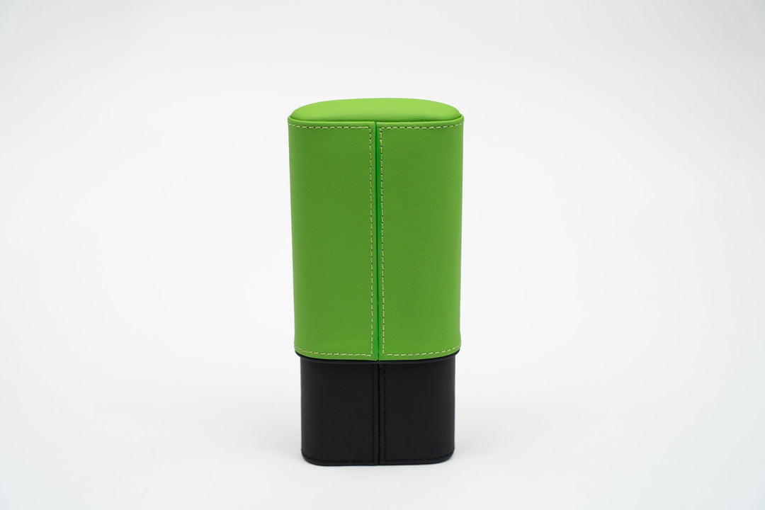 The "Show Band" 3 Cigar Case - Racing Black & Lime Green, Brizard and Co luxury cigar accessory at Cigar Inc. Los Angeles