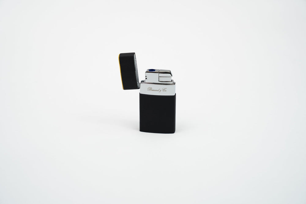Venezia Lighter - Racing Black & Yellow, Brizard and Co luxury cigar accessory at Cigar Inc. Los Angeles